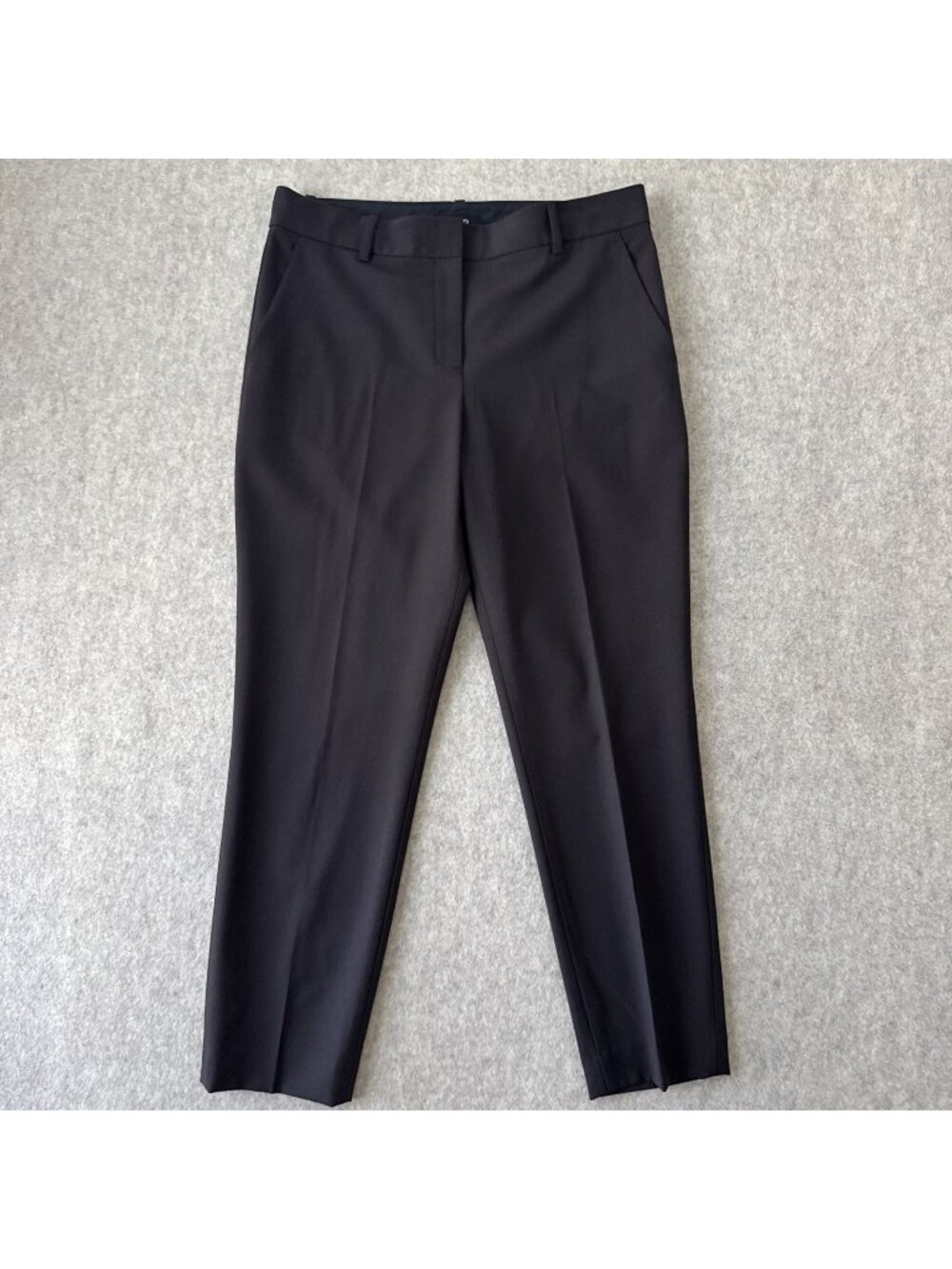Theory‎ Treeca Good Wool Pants Womens 6 Brown Slim Ankle Length